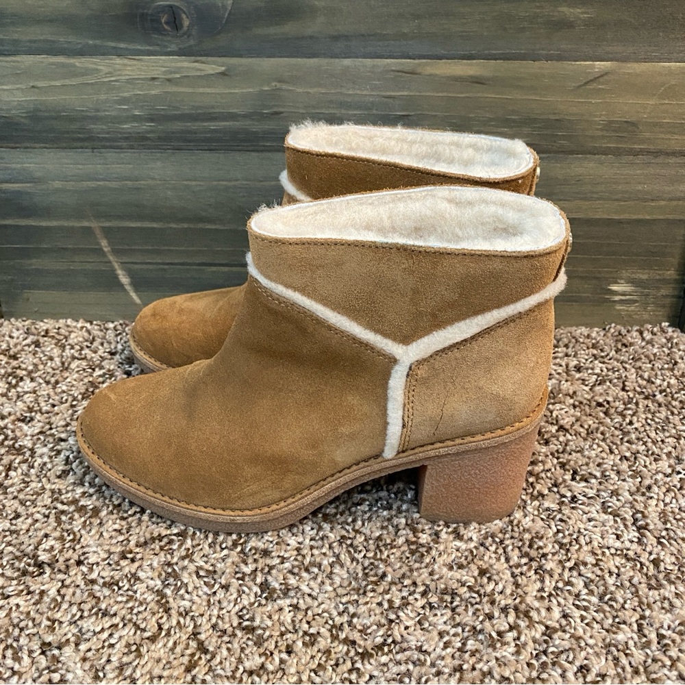 UGG Brown Suede Heeled Boots
